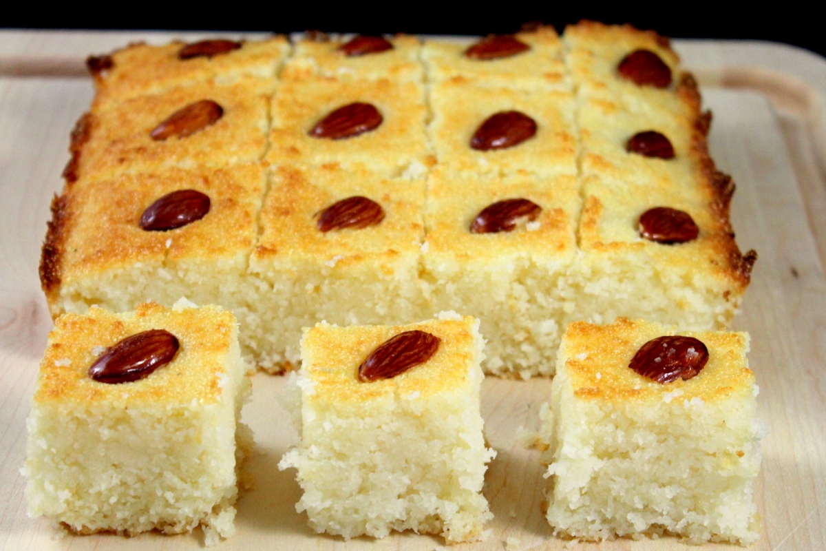 Basbousa Eggless Arabic Cake Xantilicious