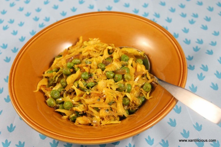 Spicy Cabbage & Peas