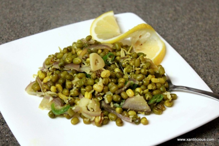 Moong (Green Gram) Sprouts Stir Fry