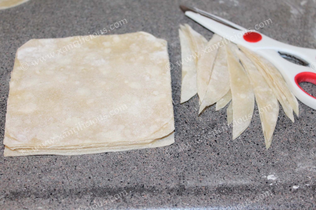 How to Cut and Fold Spring Roll Pastry Sheet  how to make samosa from spring  roll pastry sheet 