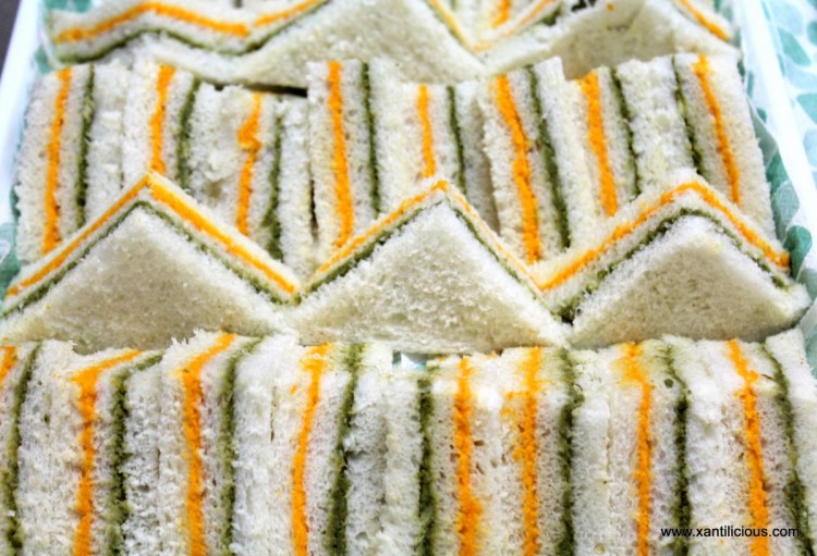 Tricolor sandwiches/Indian Flag Sandwiches